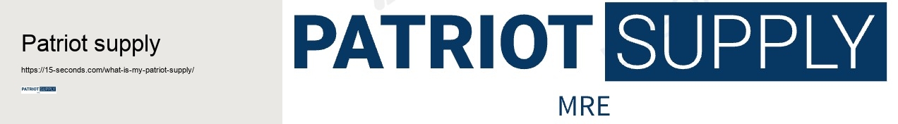 patriot supply  patriot supply