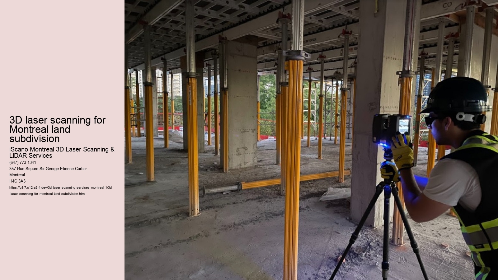 3D laser scanning for Montreal land subdivision