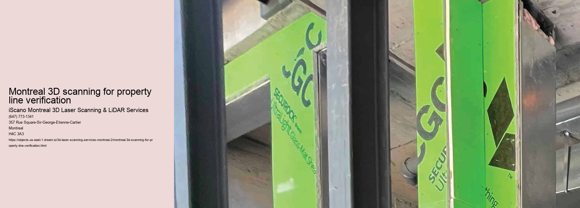 Montreal 3D scanning for property line verification