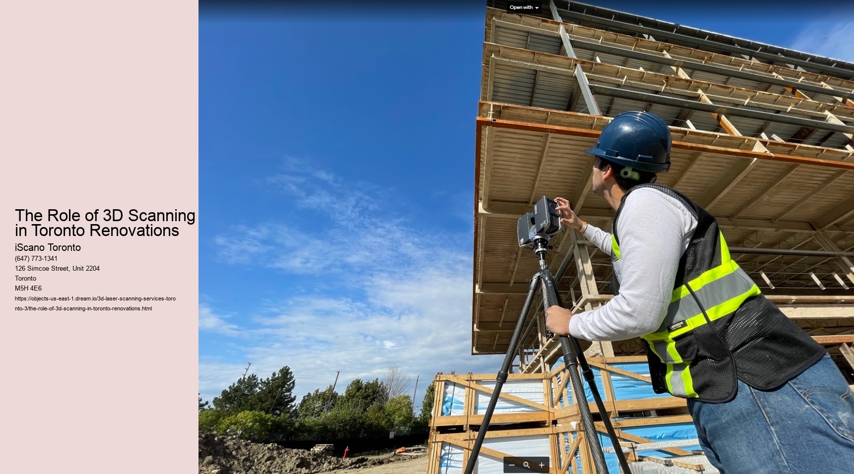 The Role of 3D Scanning in Toronto Renovations