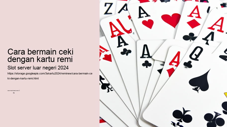 cara bermain ceki dengan kartu remi