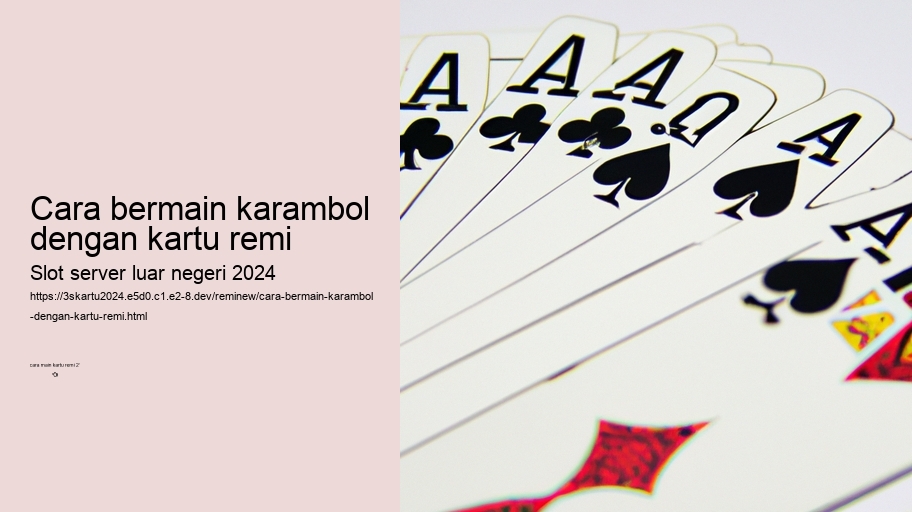 cara bermain karambol dengan kartu remi