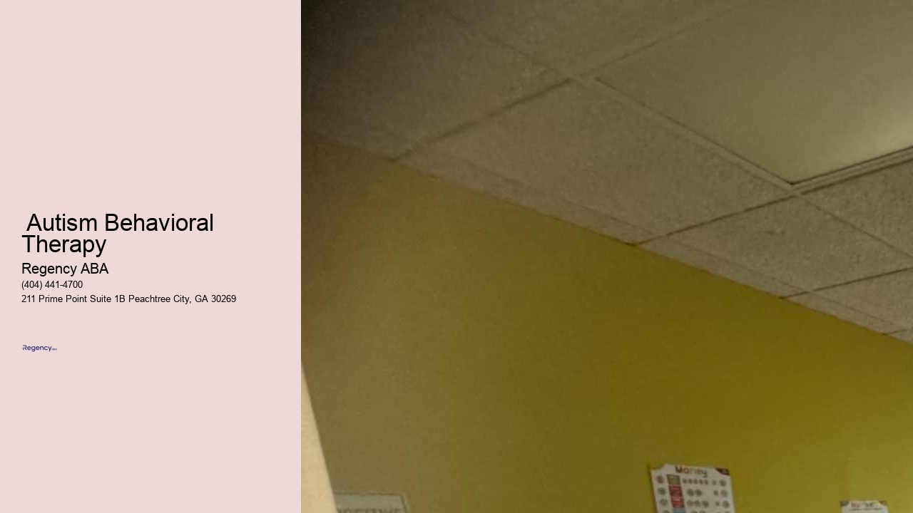  Autism Behavioral Therapy 