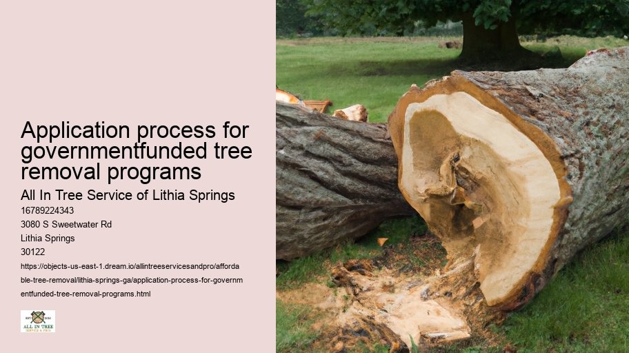 Application process for governmentfunded tree removal programs