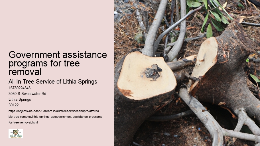 Government assistance programs for tree removal