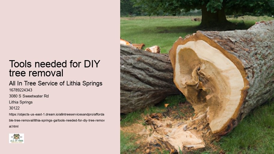 Tools needed for DIY tree removal
