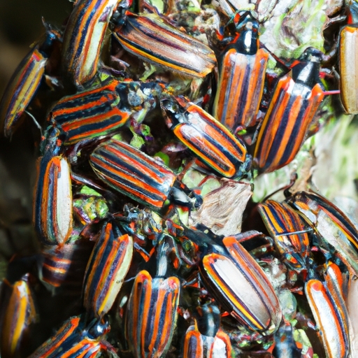 What are the common signs of a pine beetle infestation?