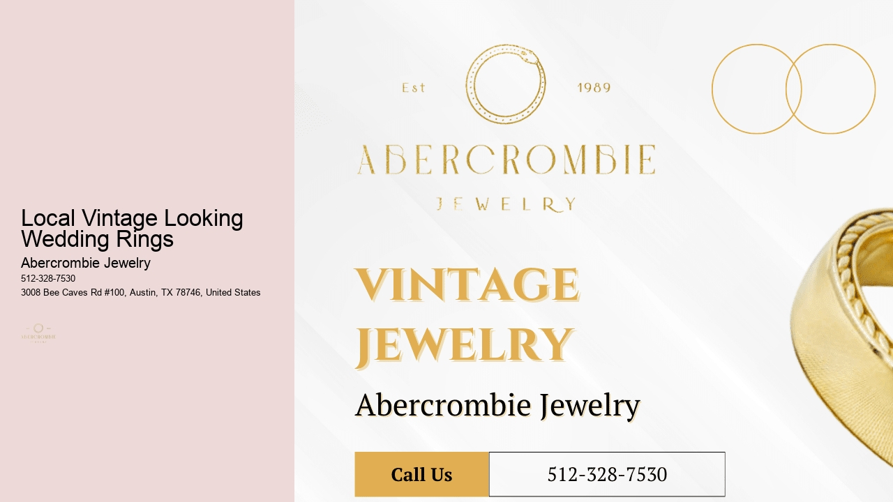 Local Vintage Looking Wedding Rings