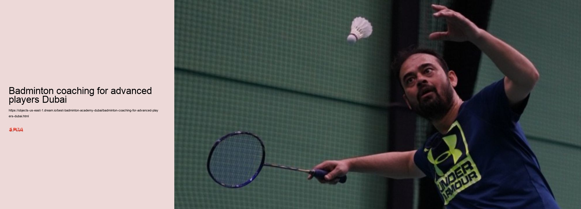 Badminton coaching for advanced players Dubai