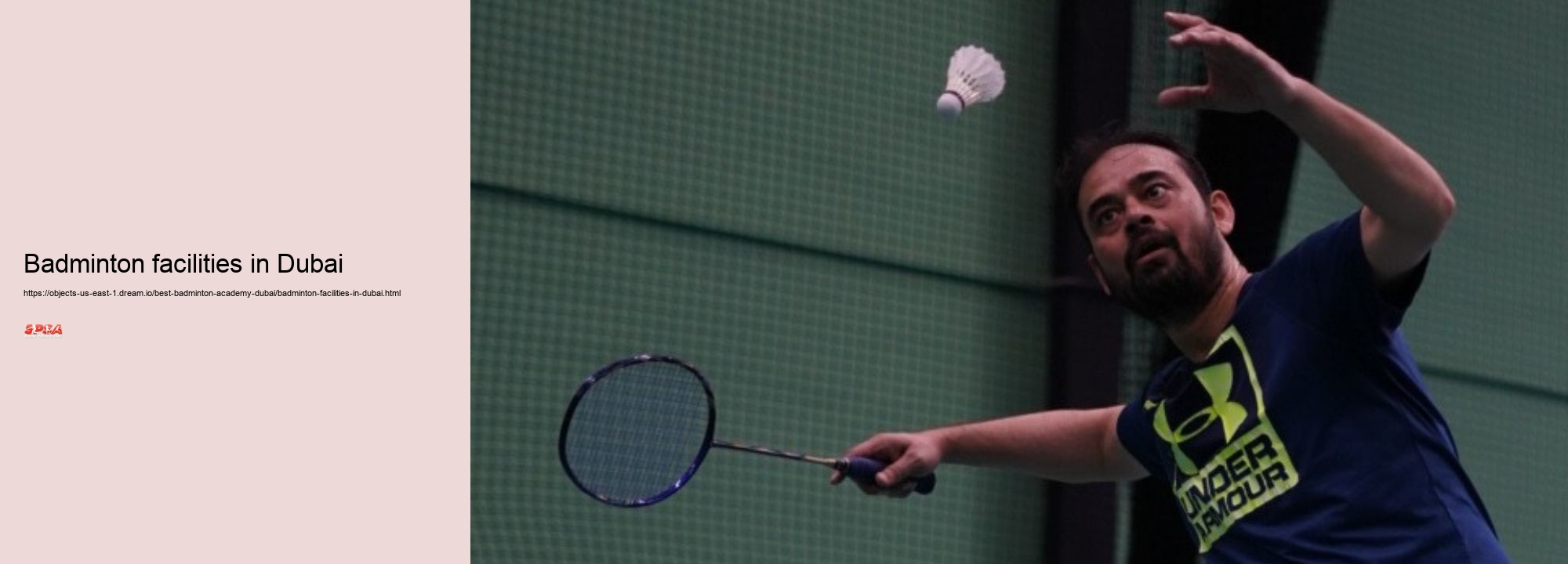 Badminton facilities in Dubai