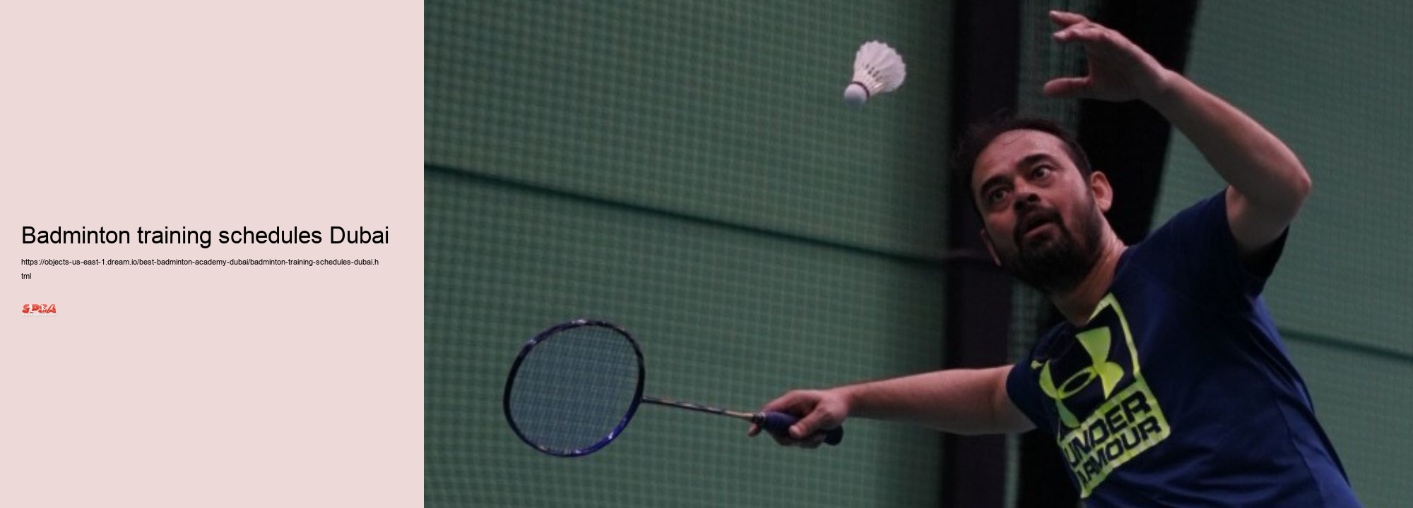 Badminton training schedules Dubai