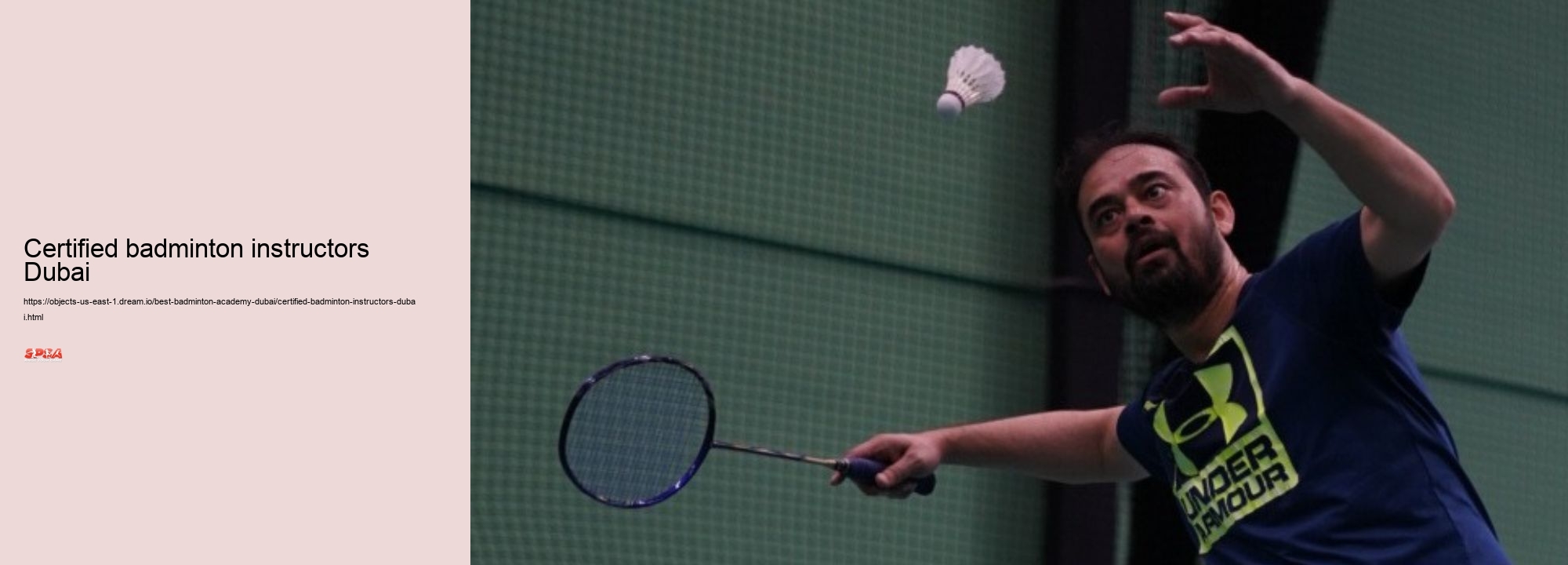 Certified badminton instructors Dubai