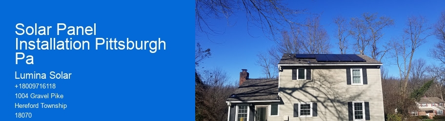 Solar Panel Installation Pittsburgh Pa