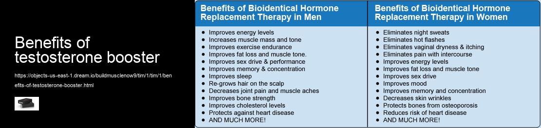 benefits of testosterone booster