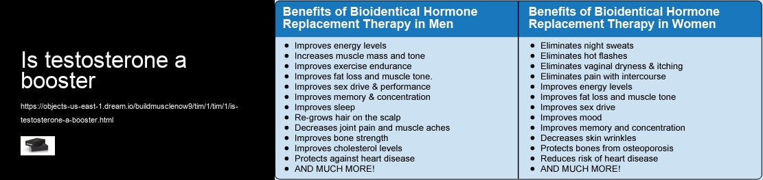 is testosterone a booster