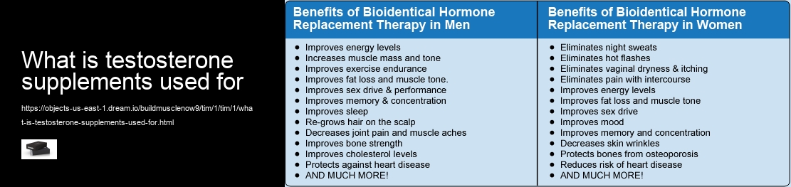 what is testosterone supplements used for