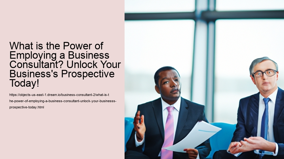 What is the Power of Employing a Business Consultant? Unlock Your Business's Prospective Today!