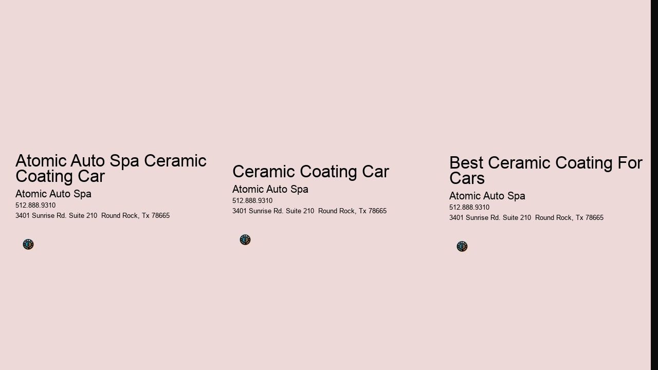 Atomic Auto Spa Ceramic Coating Car