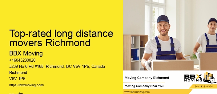 Top-rated long distance movers Richmond