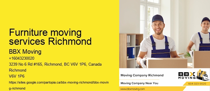 Furniture moving services Richmond