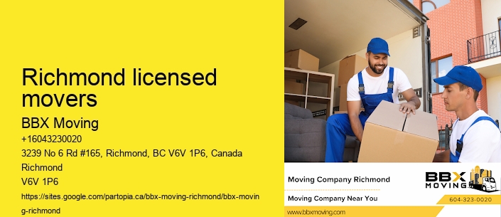 Richmond licensed movers