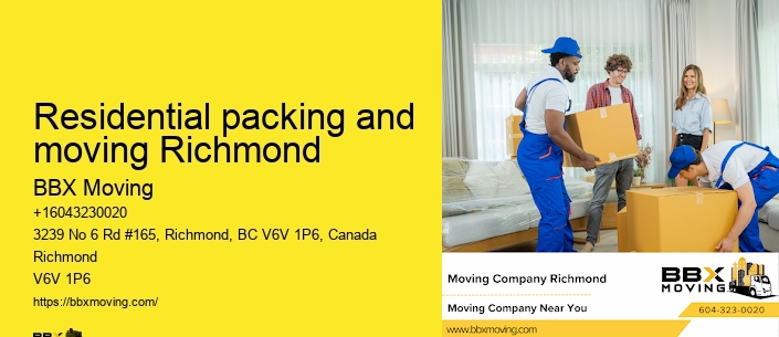 Residential packing and moving Richmond