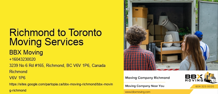 Richmond to Toronto Moving Services