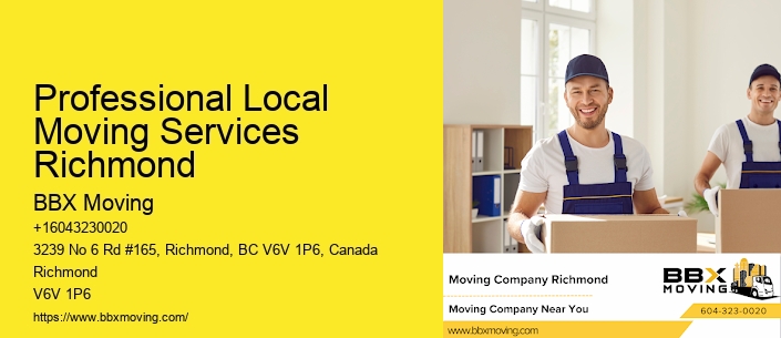 Professional Local Moving Services Richmond