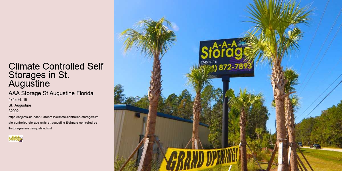 Climate Controlled Self Storages in St. Augustine