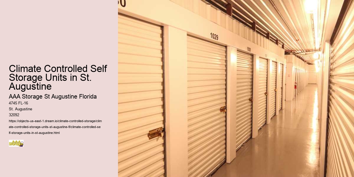 Climate Controlled Self Storage Units in St. Augustine