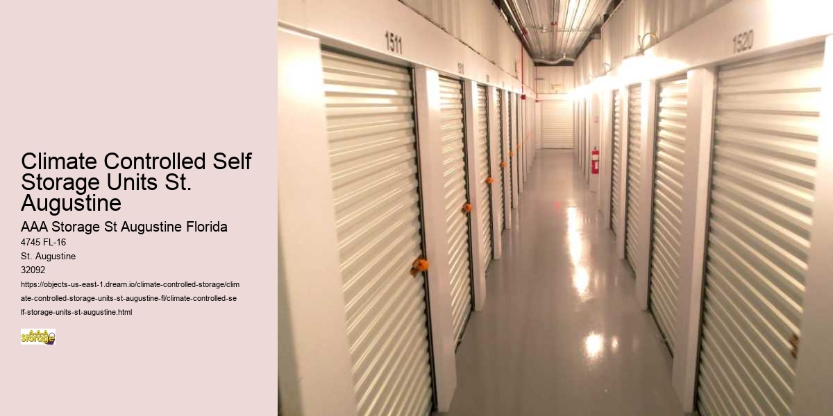 Climate Controlled Self Storage Units St. Augustine
