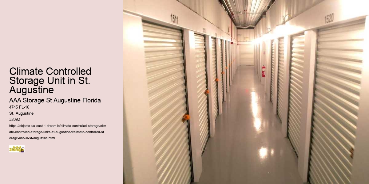 Climate Controlled Storage Unit in St. Augustine