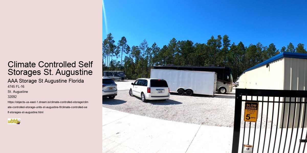 Downsizing and Self-Storage in St. Augustine: A Fresh Start