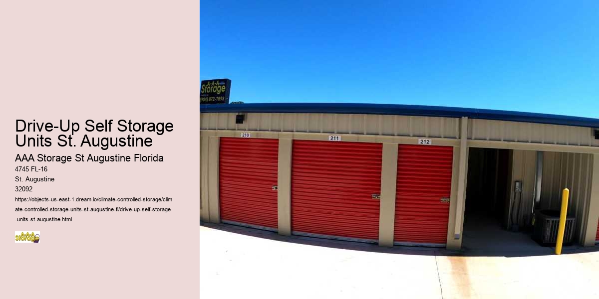 Drive-Up Self Storage Units St. Augustine