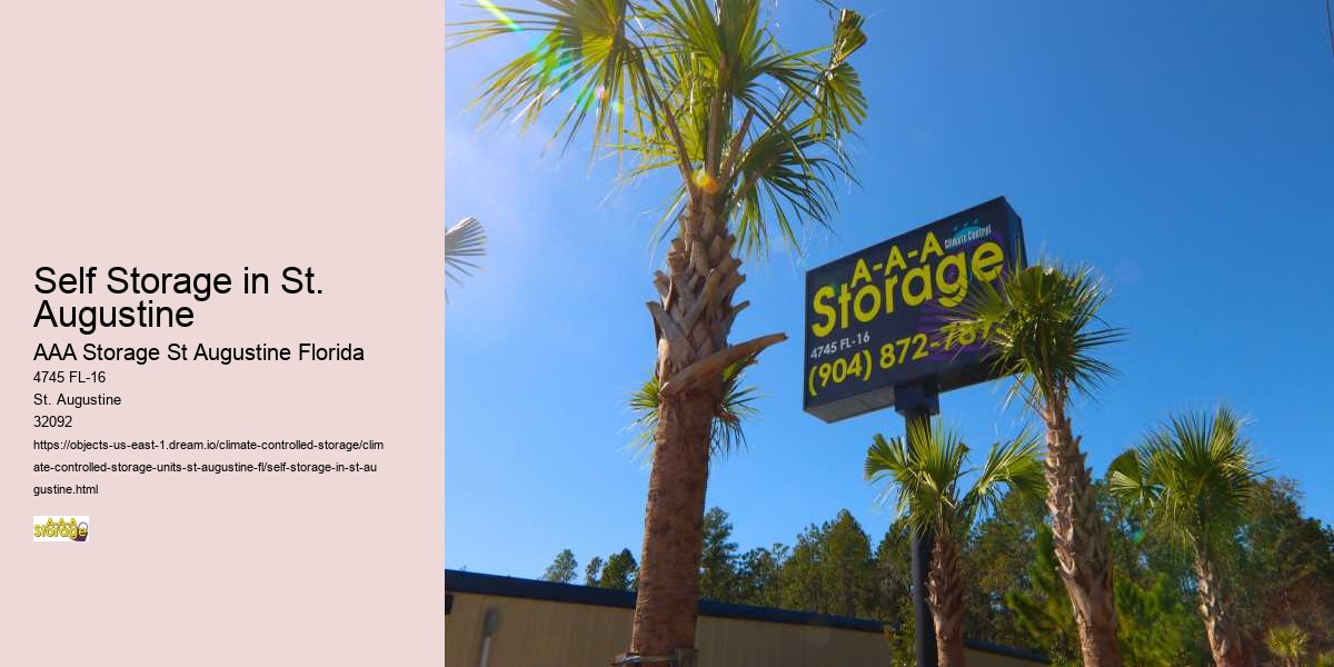 Self-Storage Tips for St. Augustine Craftsmen and Artisans