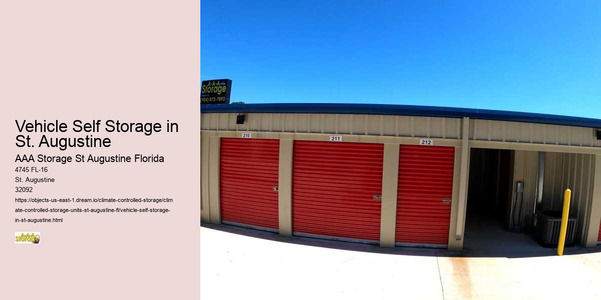 Vehicle Self Storage in St. Augustine