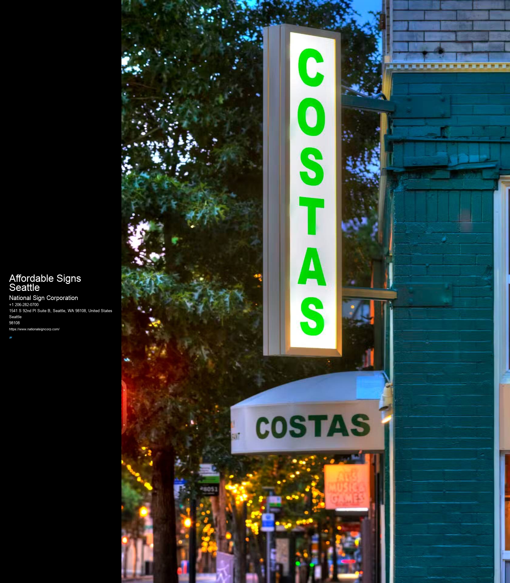 Professional Pylon Sign Services Affordable Signs Seattle