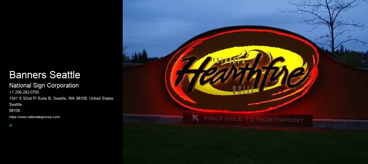Interior Sign Installation Banners Seattle