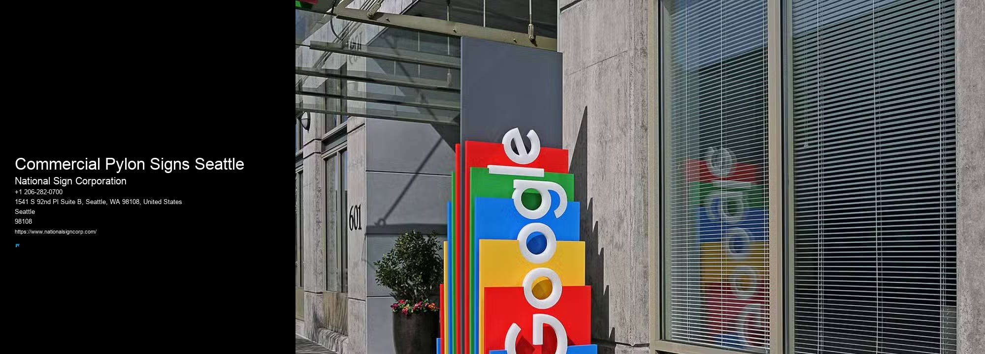 Professional Sign Company Commercial Pylon Signs Seattle