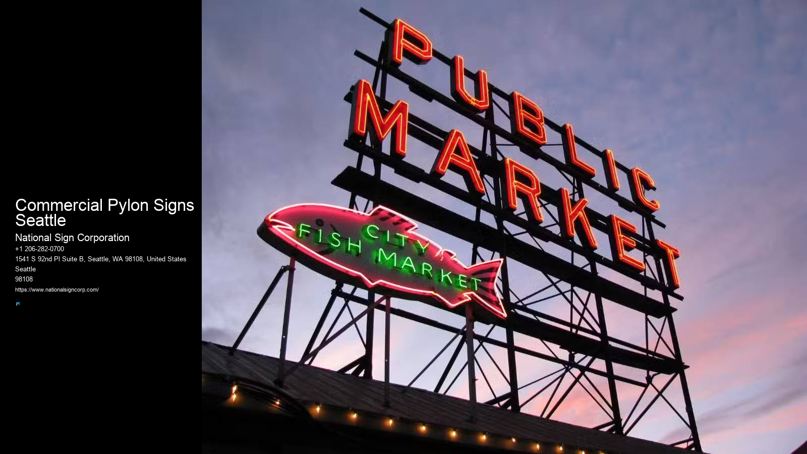 Signage Services Commercial Pylon Signs Seattle
