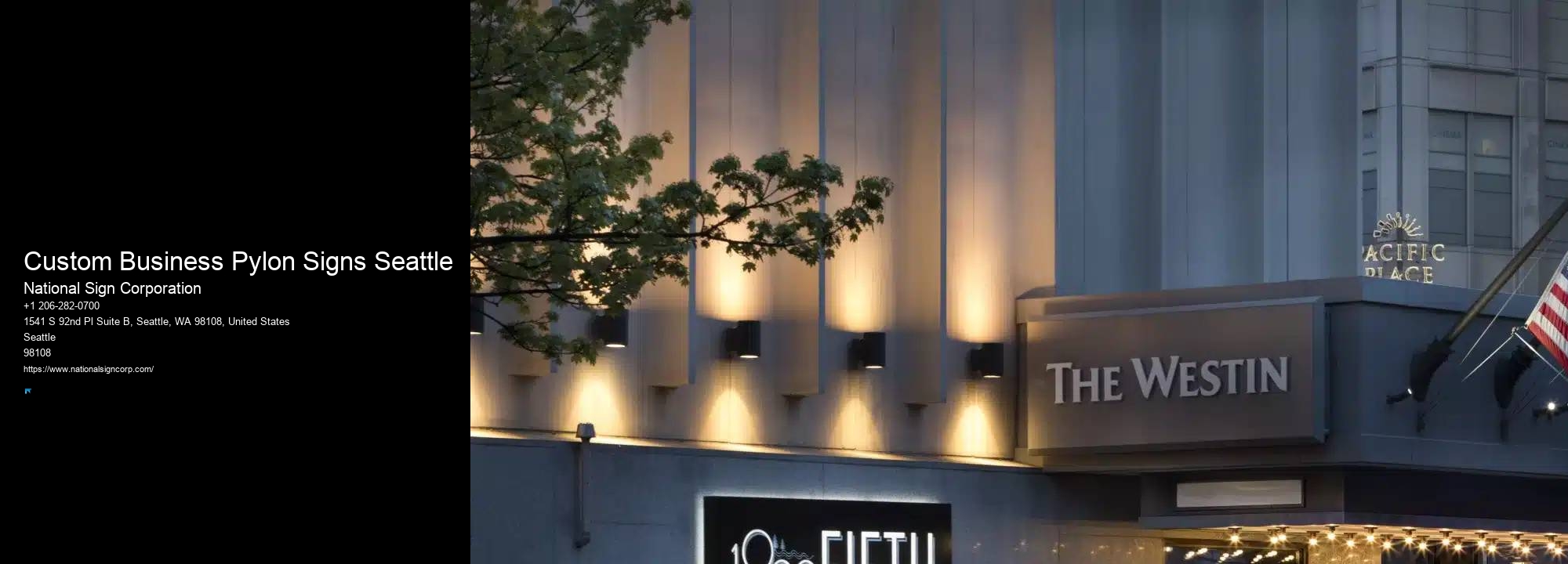 Architectural Monument Signs Custom Business Pylon Signs Seattle
