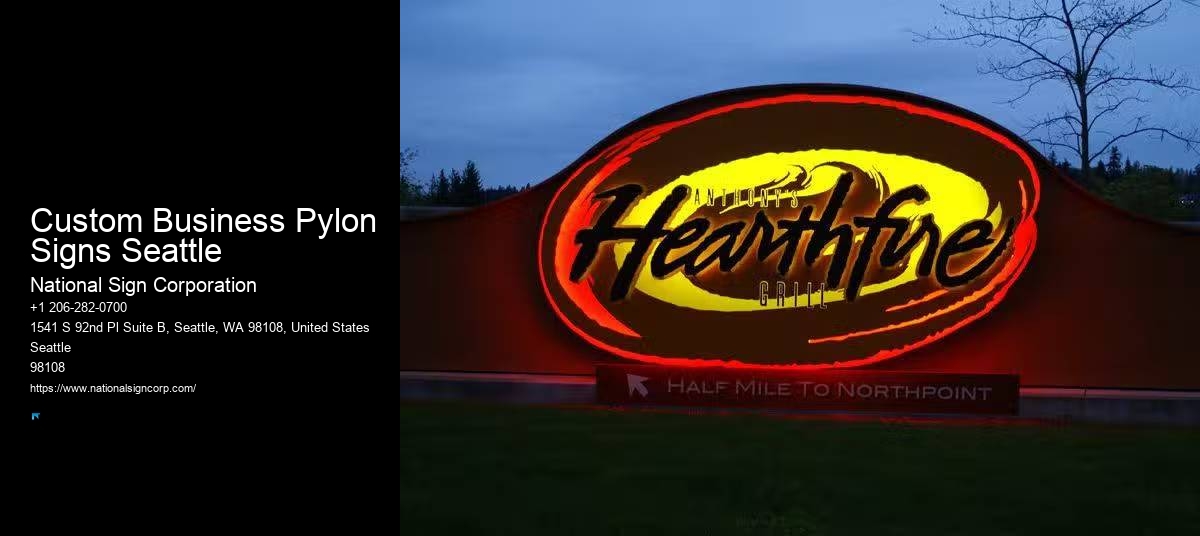 Custom Business Pylon Signs Seattle Directional Signage