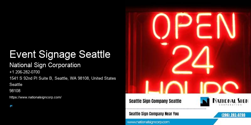 Custom Promotional Signs Event Signage Seattle