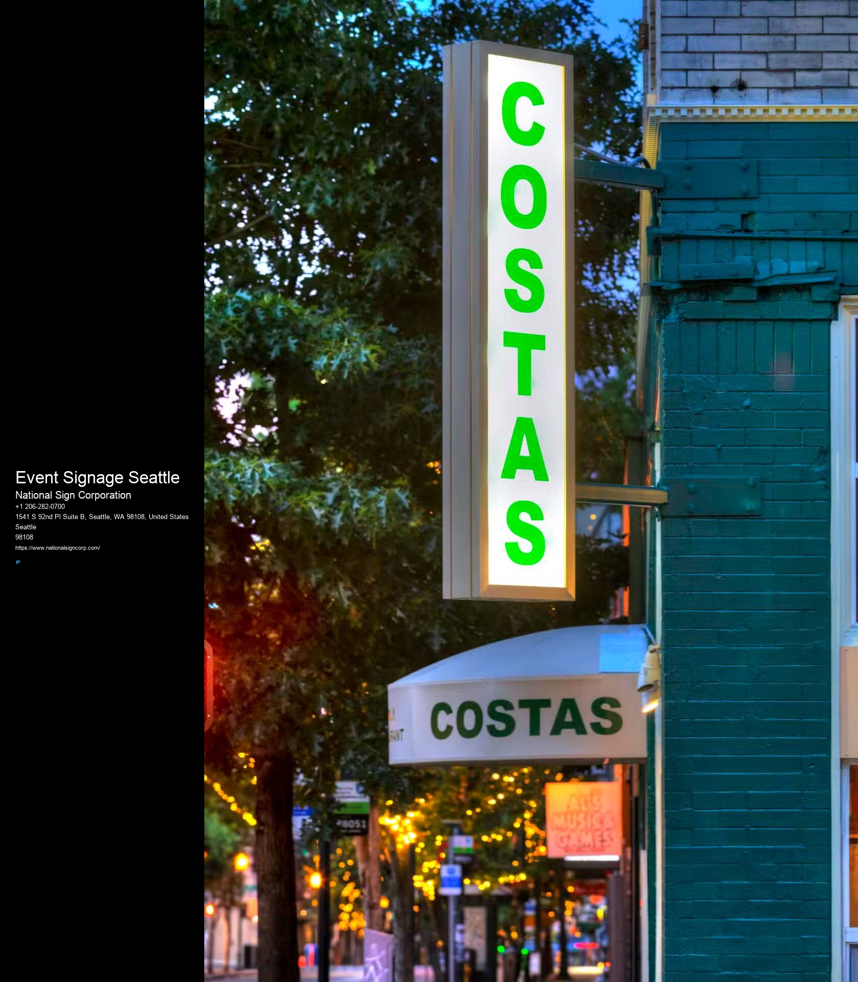 Event Signage Seattle Illuminated Border Signage