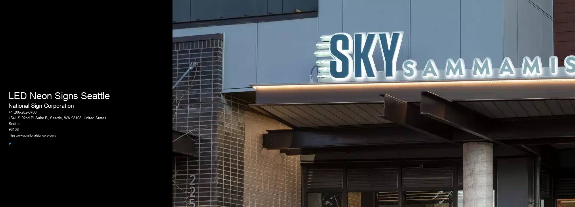 Commercial Pylon Signs LED Neon Signs Seattle