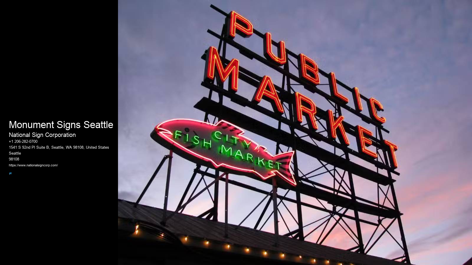 Backlit Letter Signs Monument Signs Seattle