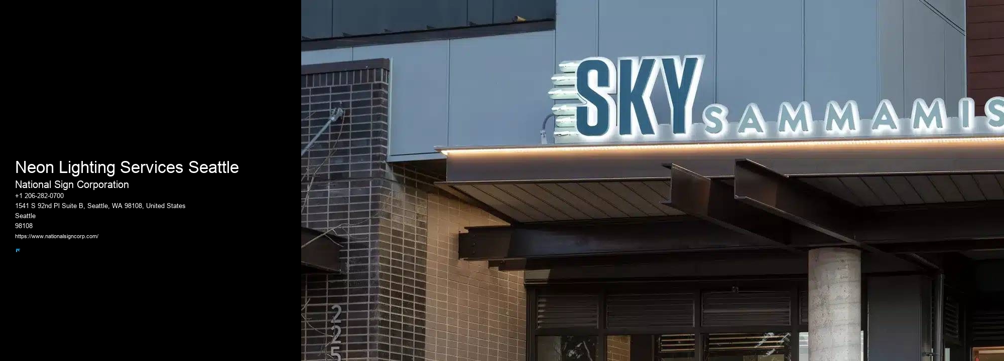 Neon Lighting Services Seattle Pylon Signage Experts