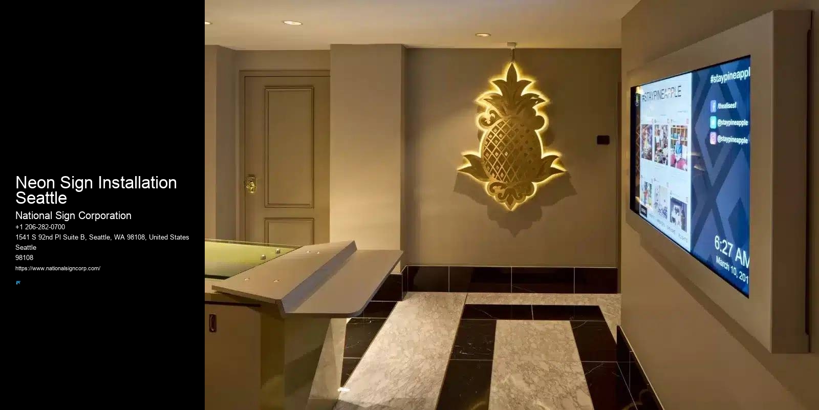 Neon Sign Installation Seattle LED Sign Manufacturers