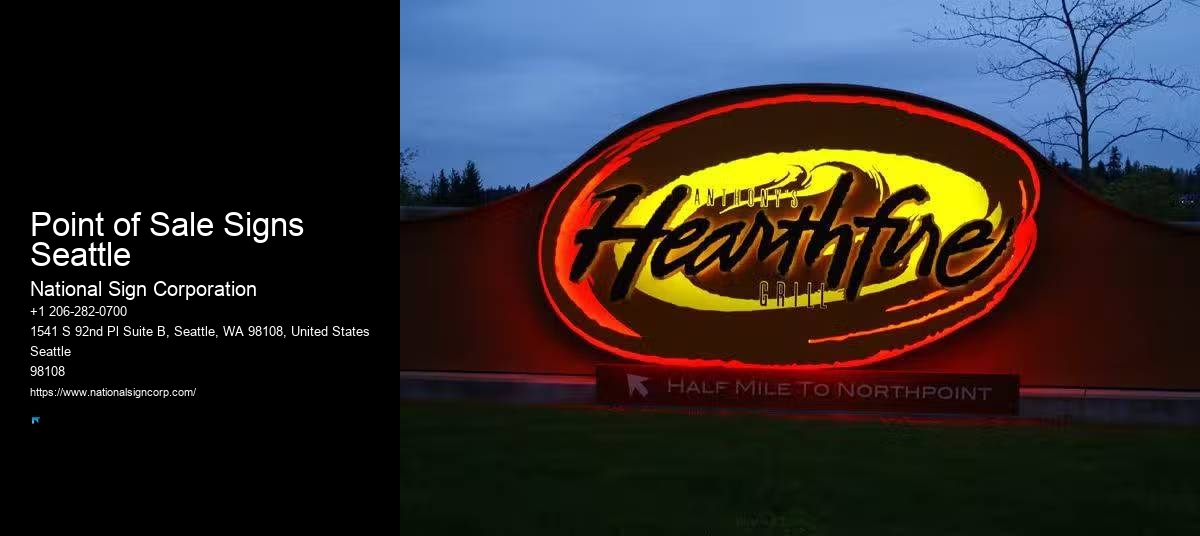 Neon-Style LED Border Signs Point of Sale Signs Seattle