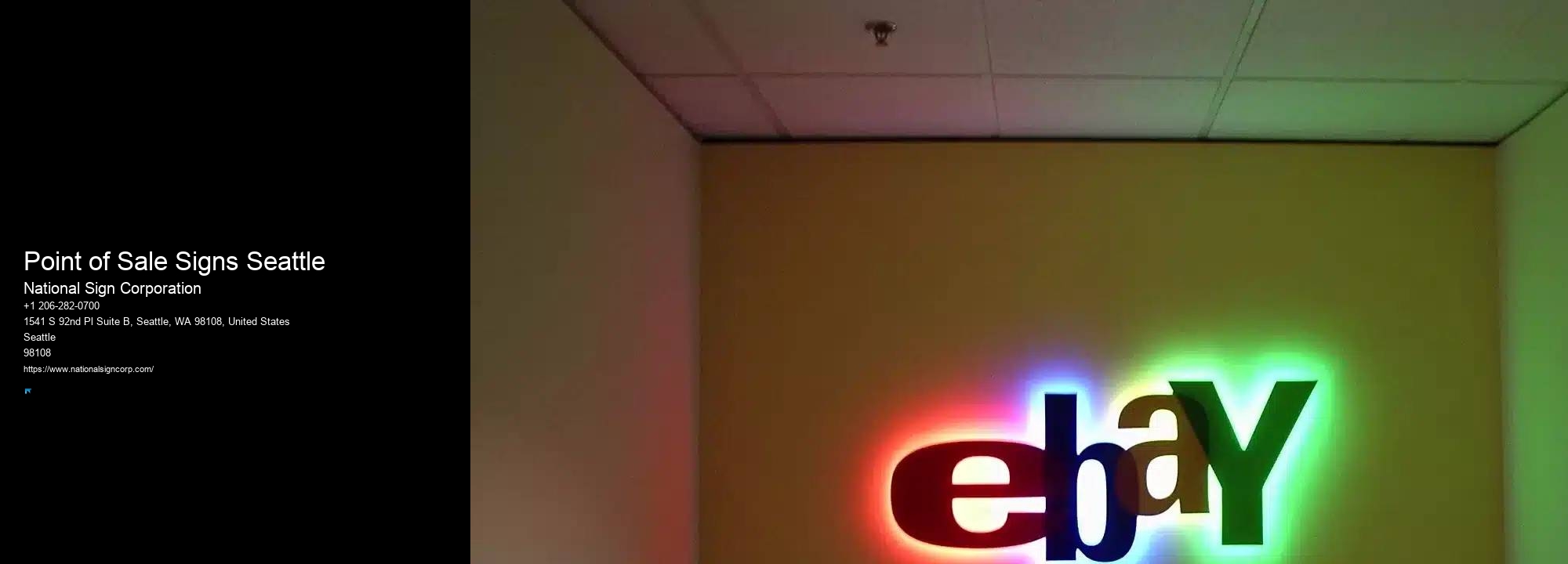 Custom Illuminated Signs Point of Sale Signs Seattle